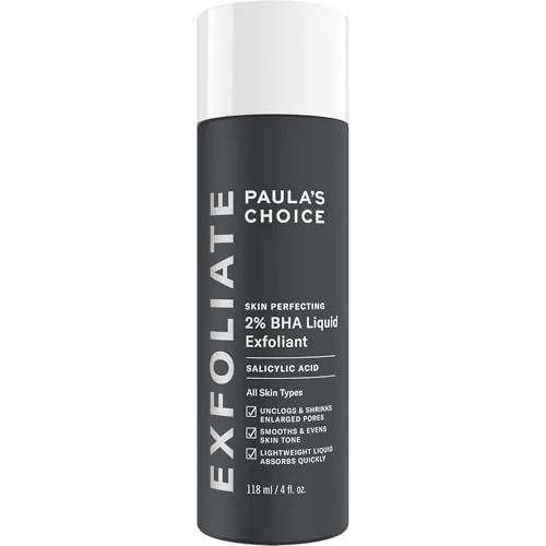 Paula's Choice SKIN PERFECTING 2% BHA Liquid Exfoliant with Salicylic Acid, Facial Polish for Pores, Wrinkles & Fine Lines, Suitable for Blackhead-Prone Skin, Fragrance-Free