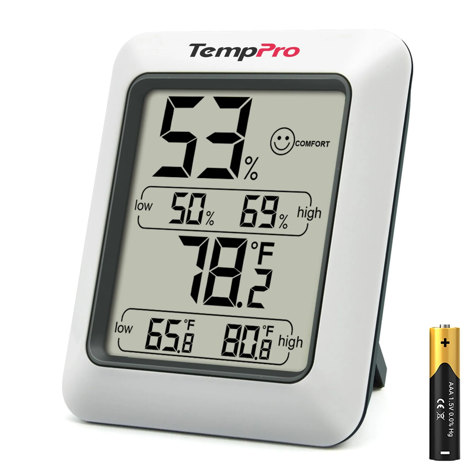 TempPro TP50 Digital Hygrometer Indoor Thermometer & Humidity Gauge