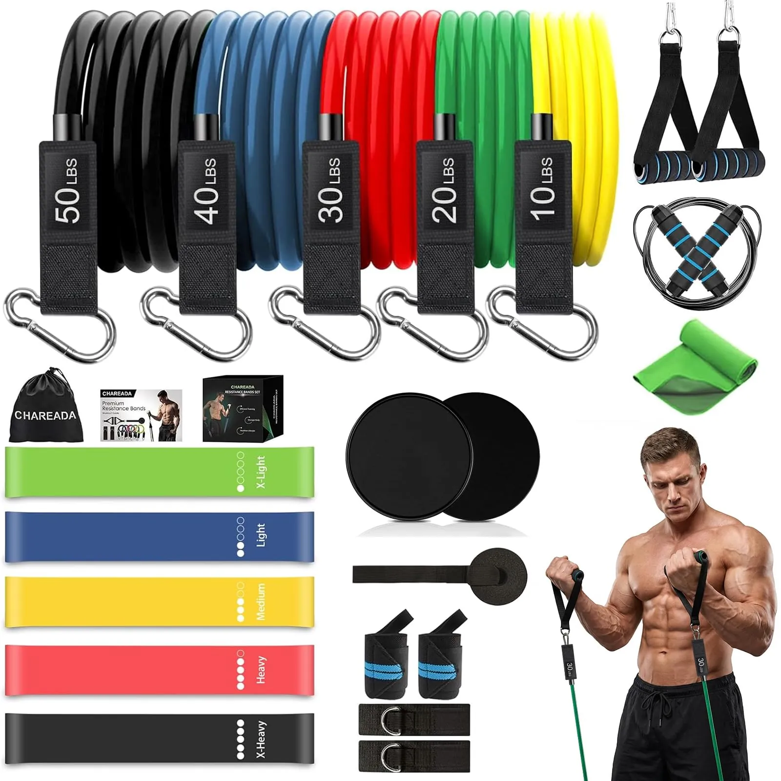 CHAREADA 23 Pack Resistance Bands Set Review image 8