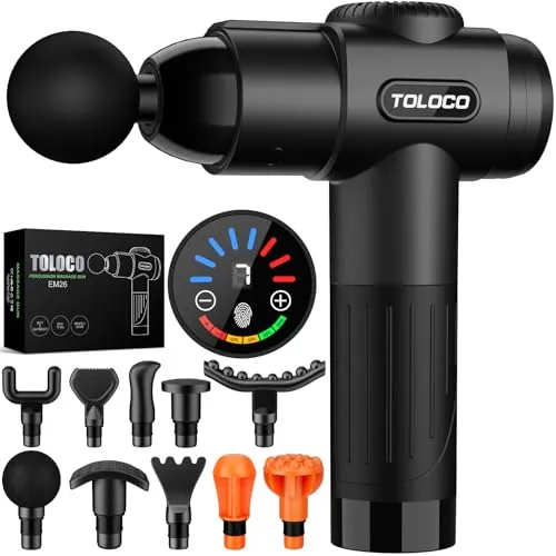 TOLOCO Massage Gun (EM26) vs. Zyllion Shiatsu B...