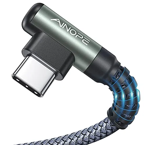 AINOPE USB to USB C Cable Review: Right-Angle C...