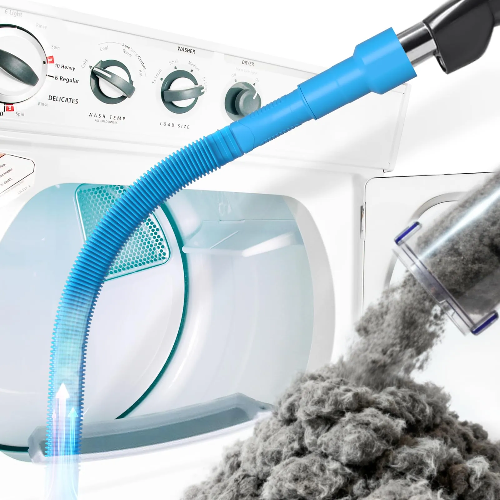Holikme Dryer Vent Cleaner Kit (Lint Vacuum Attachment Brush)