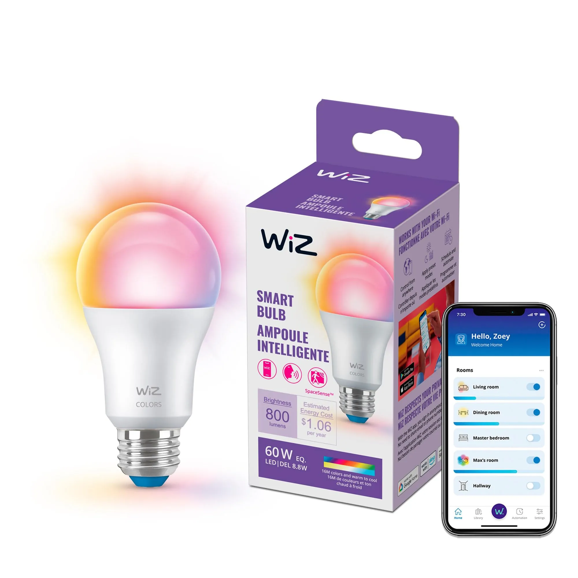 WiZ LED Smart Light Bulb Review: Color, App and...