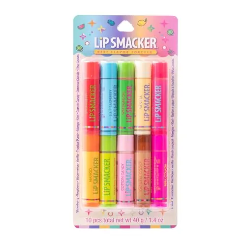 Lip Smacker Original & Best Party Pack - 10 Moisturizing Lip Balms (Oatmeal Cookie)
