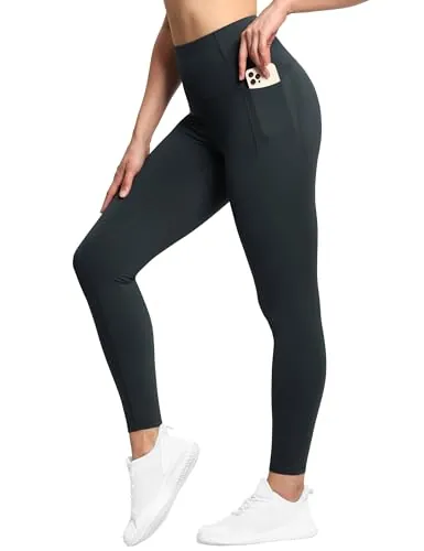THE GYM PEOPLE Tummy Control Workout Leggings with Pockets High Waist Athletic Yoga Pants for Women Running, Fitness