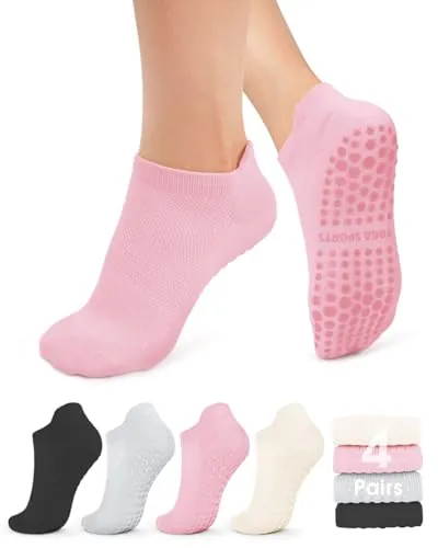 yeuG Pilates Socks Review: Women's Non-Slip Gri...