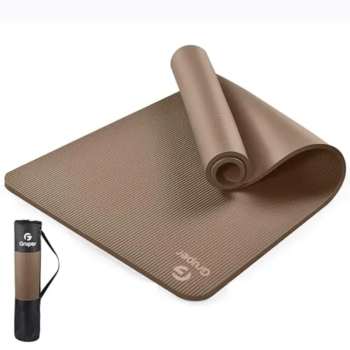 Gruper Yoga Mat Non Slip NBR Extra Thick (72" x 32", 0.6")
