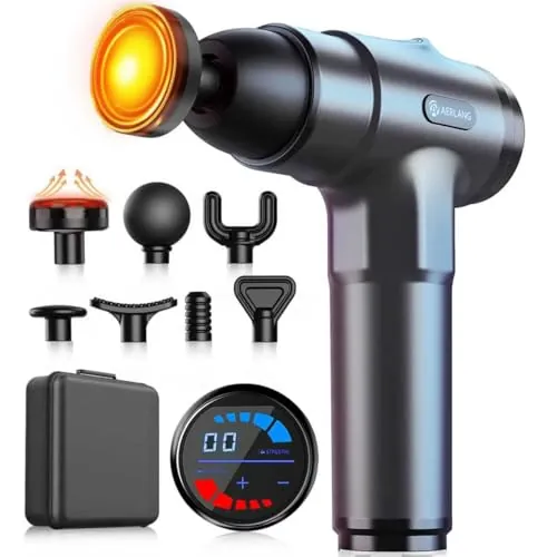 AERLANG Massage Gun with Heat Deep Tissue Back Massager (EM13)